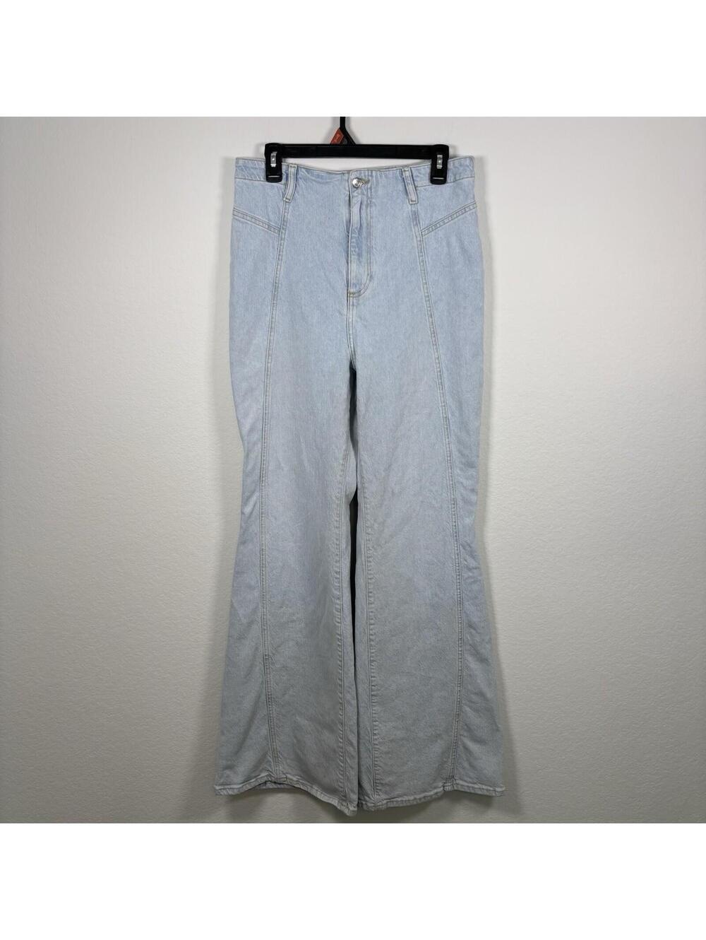 We the Free People Florence High Rise Flare Jeans Women 30X33 Blue Denim Western